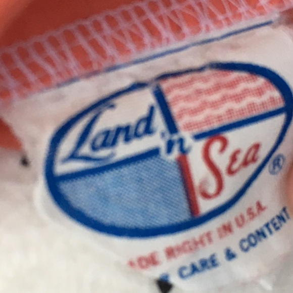 Vintage 80s Land N Sea Lightweight Orange Sleeveless Button Up Shirt S - Picture 4 of 6